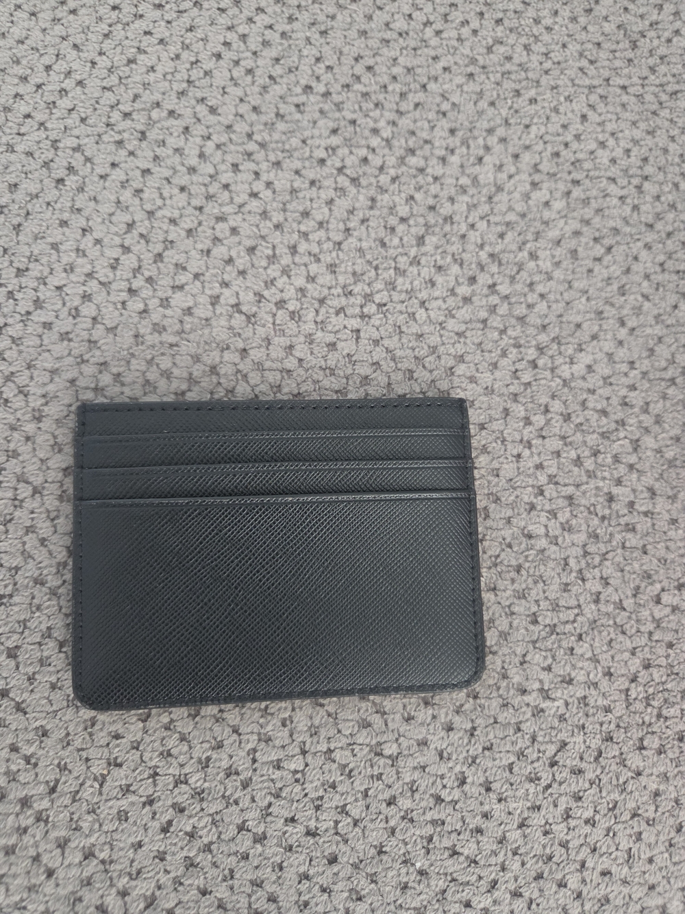 Kate Spade Black Saffiano Leather Card Case with Gold Logo - Picture 2 of 3